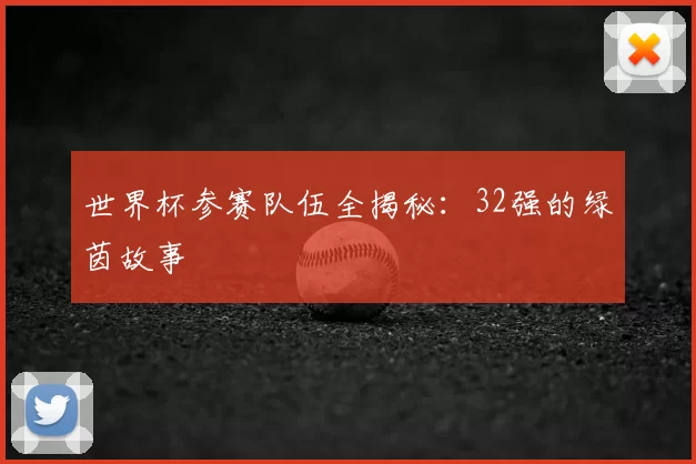 世界杯参赛队伍全揭秘:32强的绿茵故事
